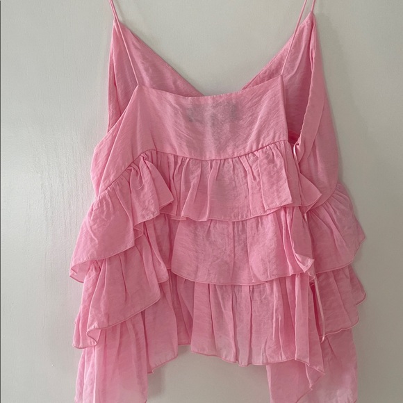 Pink Ruffled Tank Top - Picture 3 of 4